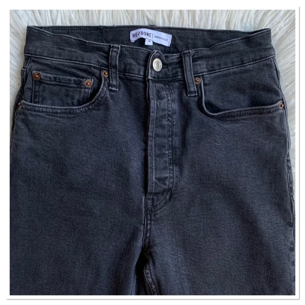 RE/DONE 70’s Stove Pipe Straight Leg Jeans Black Size 28